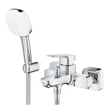 Baterie cada Grohe Cubeo cu set de dus Tempesta Cube 110 2 jet  crom imagine