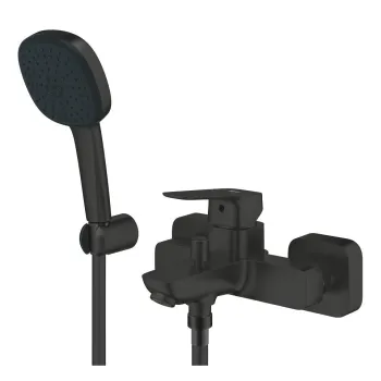 Baterie cada Grohe Cubeo cu set de dus Tempesta Cube 110 2 jet  matte black imagine
