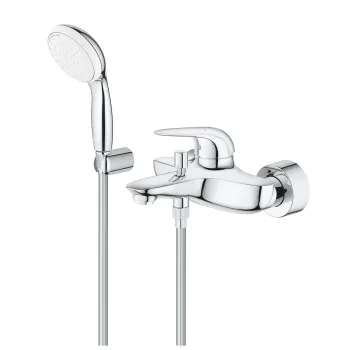 Baterie cada Grohe Eurostyle cu set de dus cu agatatoare  crom imagine