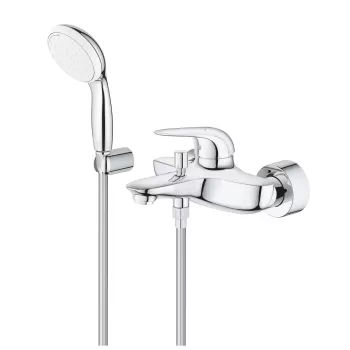 Baterie cada Grohe Eurostyle cu set de dus cu agatatoare crom imagine