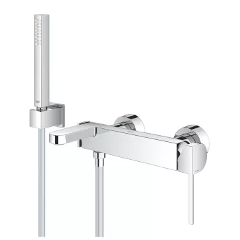 Baterie cada Grohe Plus cu set de dus cu agatatoare crom imagine