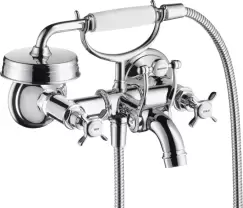 Baterie cada Hansgrohe Axor Montreux cu furtun si para de dus crom imagine
