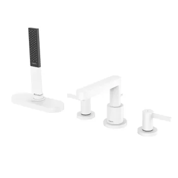 Baterie cada Hansgrohe Finoris din 4 elemente montare pe cada necesita corp sBox alb mat imagine