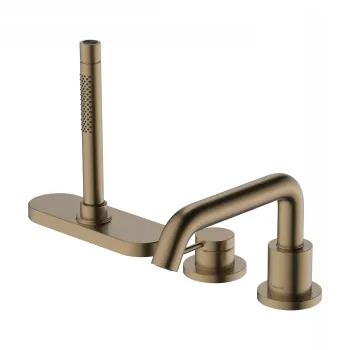 Baterie cada Hansgrohe Tecturis S din 3 elemente montare pe cada necesita corp sBox bronz periat imagine