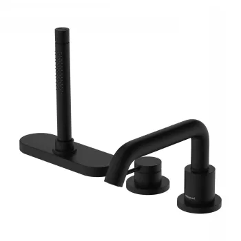 Baterie cada Hansgrohe Tecturis S din 3 elemente montare pe cada necesita corp sBox negru mat imagine