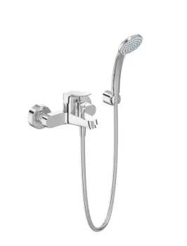 Baterie cada Ideal Standard Ceraflex cu para furtun si agatatoare de dus imagine