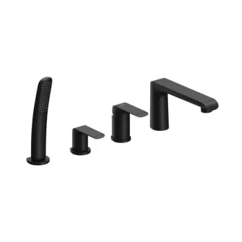Baterie cada Ravak Flat Black FL 026.20 din 4 elemente montare pe cada negru mat imagine