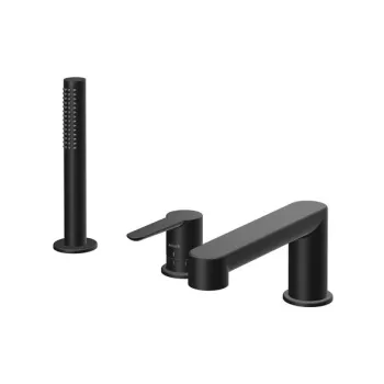Baterie cada Ravak Puri Black PU 026.20 cu 3 elemente  montare pe cada  negru mat imagine