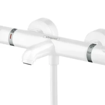 Baterie cada termostatata Hansgrohe Ecostat Comfort alb mat imagine