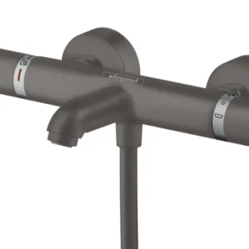 Baterie cada termostatata Hansgrohe Ecostat Comfort negru periat imagine