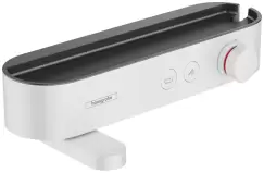 Baterie cada termostatata Hansgrohe ShowerTablet Select 400 cu pipa rotativa alb mat imagine