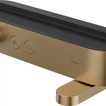 Baterie cada termostatata Hansgrohe ShowerTablet Select 400 cu pipa rotativa bronz periat imagine