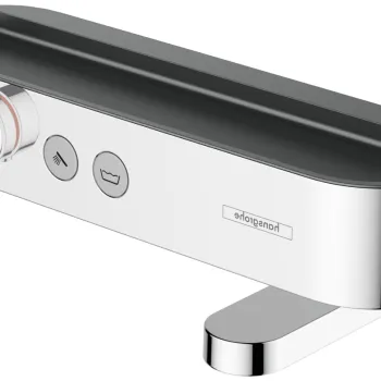 Baterie cada termostatata Hansgrohe ShowerTablet Select 400 cu pipa rotativa crom imagine