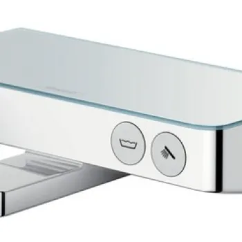 Baterie cada termostatata Hansgrohe Tablet Select 300 crom-alb imagine