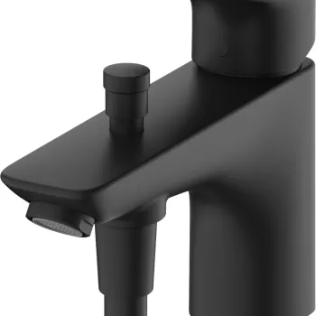 Baterie cu montaj pe cada Hansgrohe Logis negru mat imagine