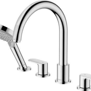 Baterie cu montaj pe cada Hansgrohe Vernis Blend cu 4 elemente crom imagine