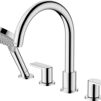 Baterie cu montaj pe cada Hansgrohe Vernis Shape cu 4 elemente crom imagine