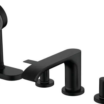 Baterie cu montaj pe cada Hansgrohe Vivenis cu 4 elemente si sBox negru mat imagine