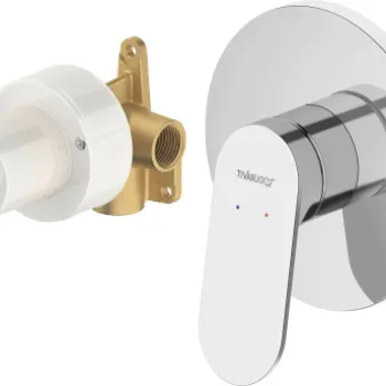 Baterie dus Duravit Wave cu montaj incastrat corp ingropat inclus crom imagine