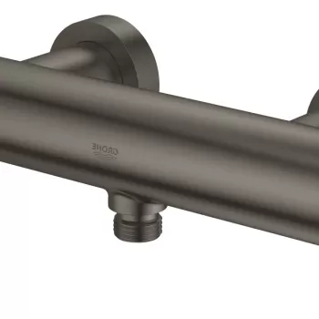 Baterie dus Grohe Atrio cu dubla comanda manere cruce brushed hard graphite imagine