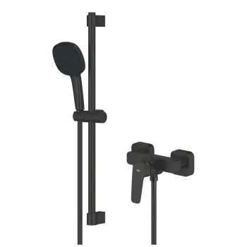 Baterie dus Grohe Cubeo cu set de dus Tempesta Cube 110 2 jet matte black imagine