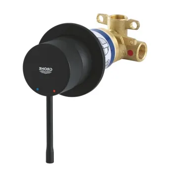 Baterie dus Grohe Essence cu montaj incastrat  include corp ingropat  phantom black imagine