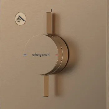 Baterie dus Hansgrohe DuoTurn E cu montaj incastrat necesita corp ingropat bronz periat imagine