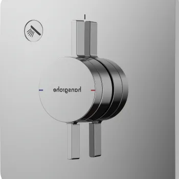 Baterie dus Hansgrohe DuoTurn Q cu montaj incastrat necesita corp ingropat crom imagine