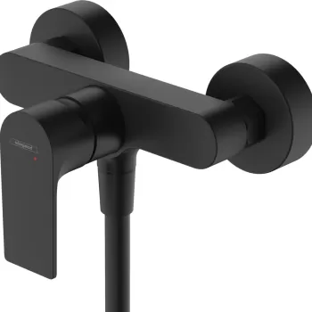 Baterie dus Hansgrohe Rebris E negru mat imagine