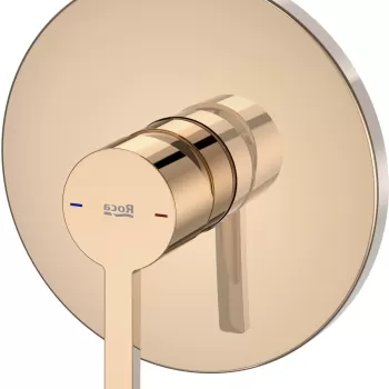 Baterie dus Roca Naia cu montaj incastrat necesita corp ingropat rose gold imagine