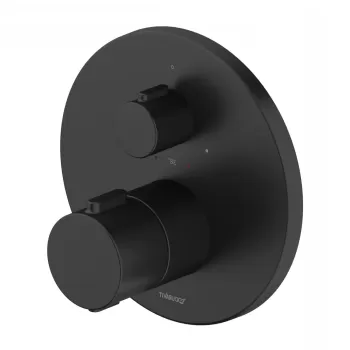 Baterie dus termostatata Duravit Thermo montaj incastrat necesita corp ingropat negru mat imagine