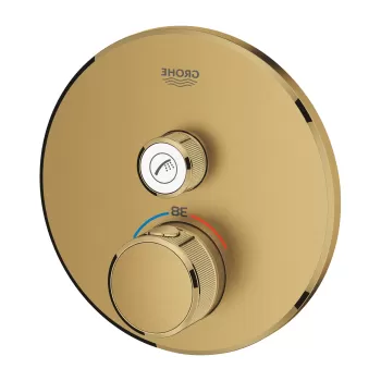 Baterie dus termostatata Grohe Grohtherm SmartControl cu 1 functie montaj incastrat necesita corp ingropat brushed cool sunrise imagine