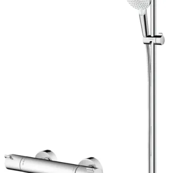 Baterie dus termostatata Hansgrohe Ecostat 1001 CL cu set de dus Crometta Vario cu bara 0.9m imagine