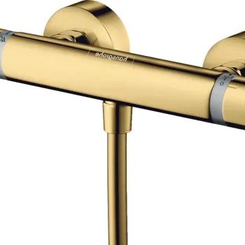 Baterie dus termostatata Hansgrohe Ecostat Comfort gold optic lustruit imagine