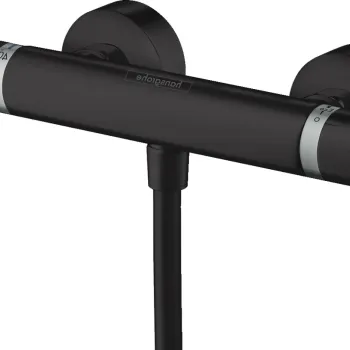 Baterie dus termostatata Hansgrohe Ecostat Comfort negru mat imagine