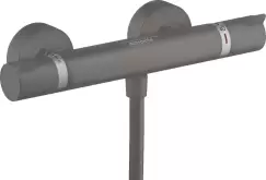Baterie dus termostatata Hansgrohe Ecostat Comfort negru periat imagine