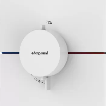 Baterie dus termostatata Hansgrohe ShowerSelect Comfort E cu montaj incastrat necesita corp ingropat alb mat imagine