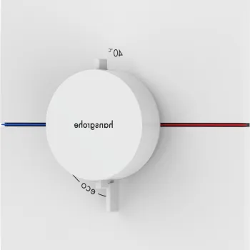 Baterie dus termostatata Hansgrohe ShowerSelect Comfort E cu montaj incastrat necesita corp ingropat alb mat imagine