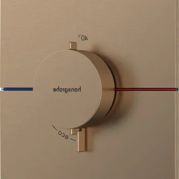 Baterie dus termostatata Hansgrohe ShowerSelect Comfort E cu montaj incastrat necesita corp ingropat bronz periat imagine