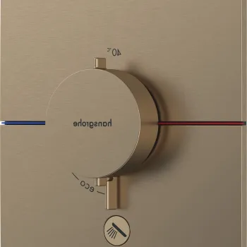 Baterie dus termostatata Hansgrohe ShowerSelect Comfort E cu montaj incastrat necesita corp ingropat bronz periat imagine
