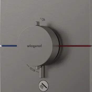 Baterie dus termostatata Hansgrohe ShowerSelect Comfort E cu montaj incastrat necesita corp ingropat negru periat imagine