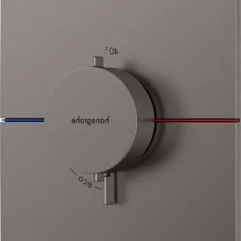 Baterie dus termostatata Hansgrohe ShowerSelect Comfort E cu montaj incastrat necesita corp ingropat negru periat imagine