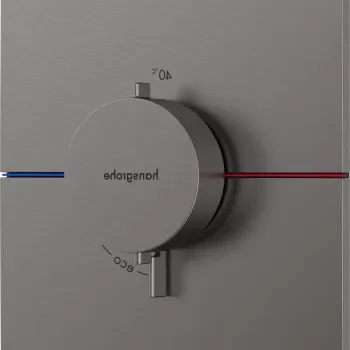 Baterie dus termostatata Hansgrohe ShowerSelect Comfort E cu montaj incastrat necesita corp ingropat negru periat imagine