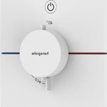 Baterie dus termostatata Hansgrohe ShowerSelect Comfort E On/Off cu montaj incastrat necesita corp ingropat alb mat imagine