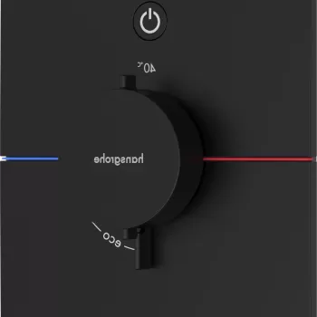Baterie dus termostatata Hansgrohe ShowerSelect Comfort E On/Off cu montaj incastrat necesita corp ingropat negru mat imagine