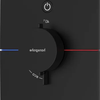 Baterie dus termostatata Hansgrohe ShowerSelect Comfort E On/Off cu montaj incastrat necesita corp ingropat negru mat imagine