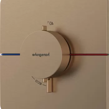 Baterie dus termostatata Hansgrohe ShowerSelect Comfort Q cu montaj incastrat necesita corp ingropat bronz periat imagine
