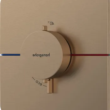 Baterie dus termostatata Hansgrohe ShowerSelect Comfort Q cu montaj incastrat necesita corp ingropat bronz periat imagine