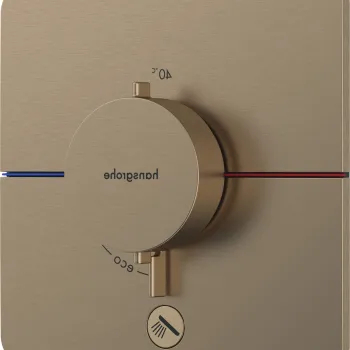 Baterie dus termostatata Hansgrohe ShowerSelect Comfort Q cu montaj incastrat necesita corp ingropat bronz periat imagine