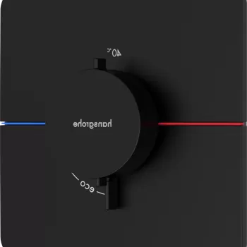 Baterie dus termostatata Hansgrohe ShowerSelect Comfort Q cu montaj incastrat necesita corp ingropat negru mat imagine